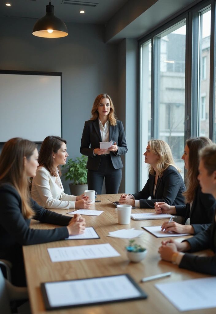 Professional business analytics team working together